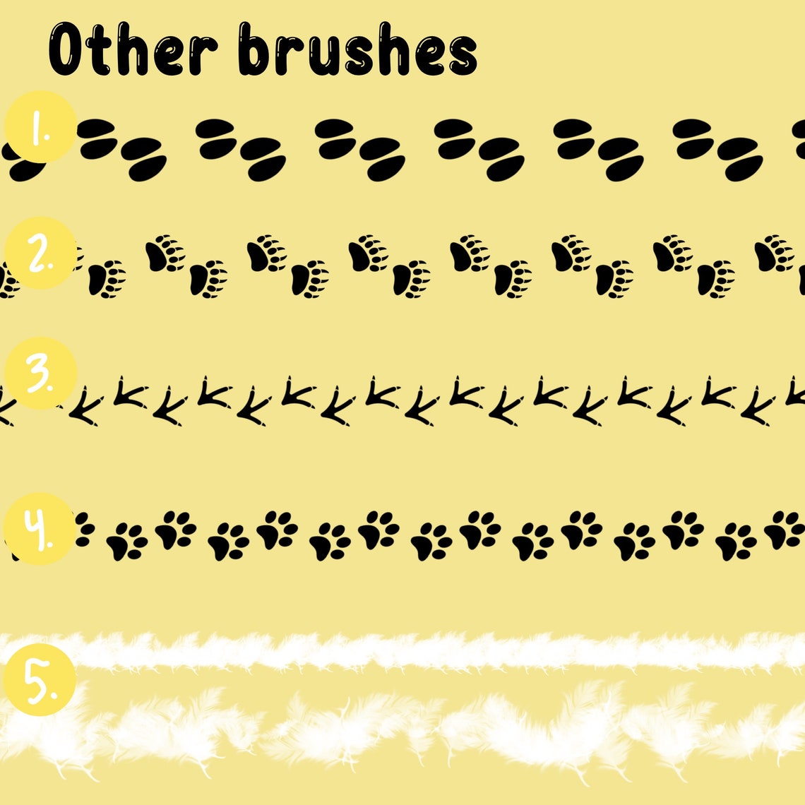 33 Procreate Animal Brush Set Fur Brush Set Fur Brushes Etsy