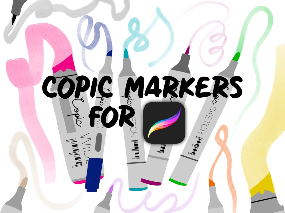 Copic Marker Brush Set Alcohol Marker Digital Brushes Etsy