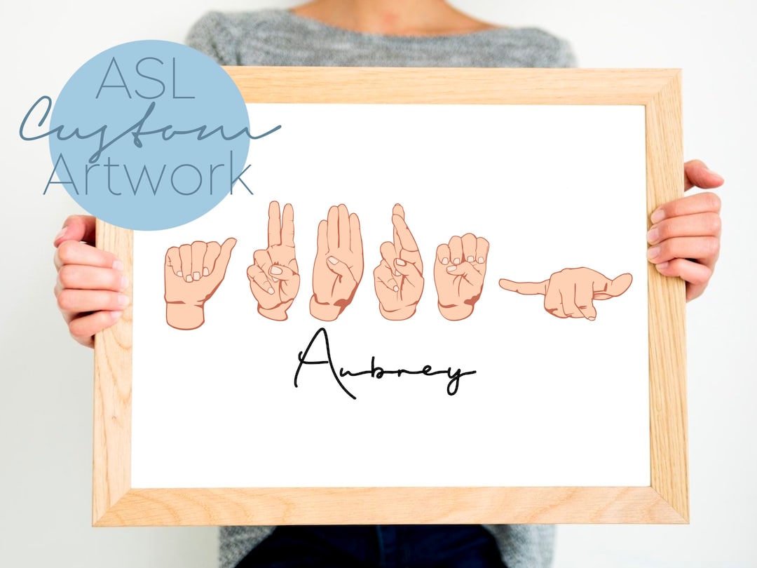 Sign Language Name Sign ASL Name Sign Sign Language Sign Etsy