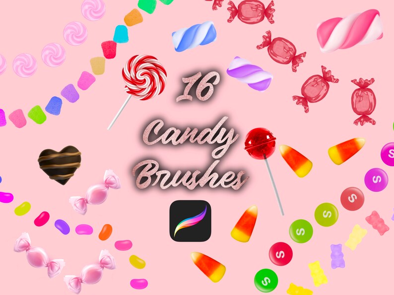 Candy Brush Set Procreate Brushes Snacks Brush Procreate Etsy