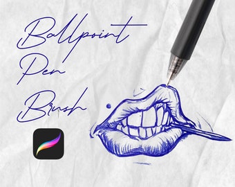 Procreate Ballpoint Brush set, Procreate Brushes Procreate, art tool, Procreate Brushes, Brush, brush set, Brushes for Procreate