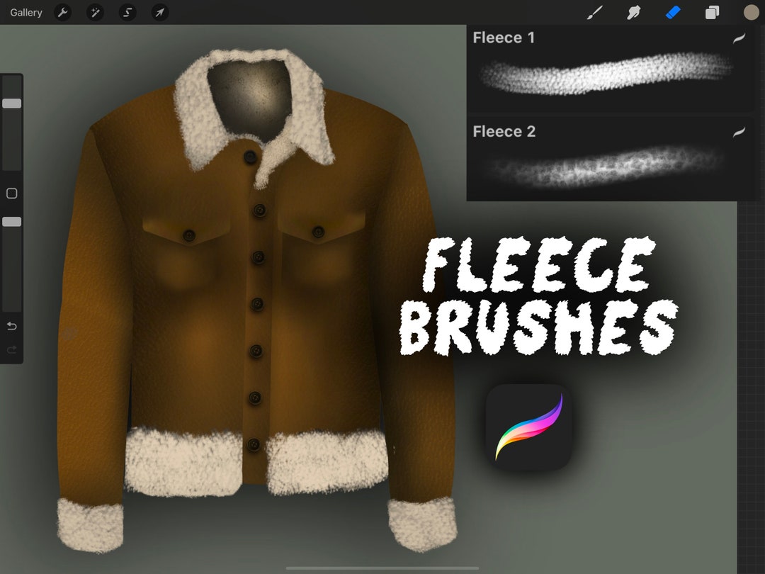Procreate Fleece Brush Set, Procreate Brushes, Textile Brush, Fashion