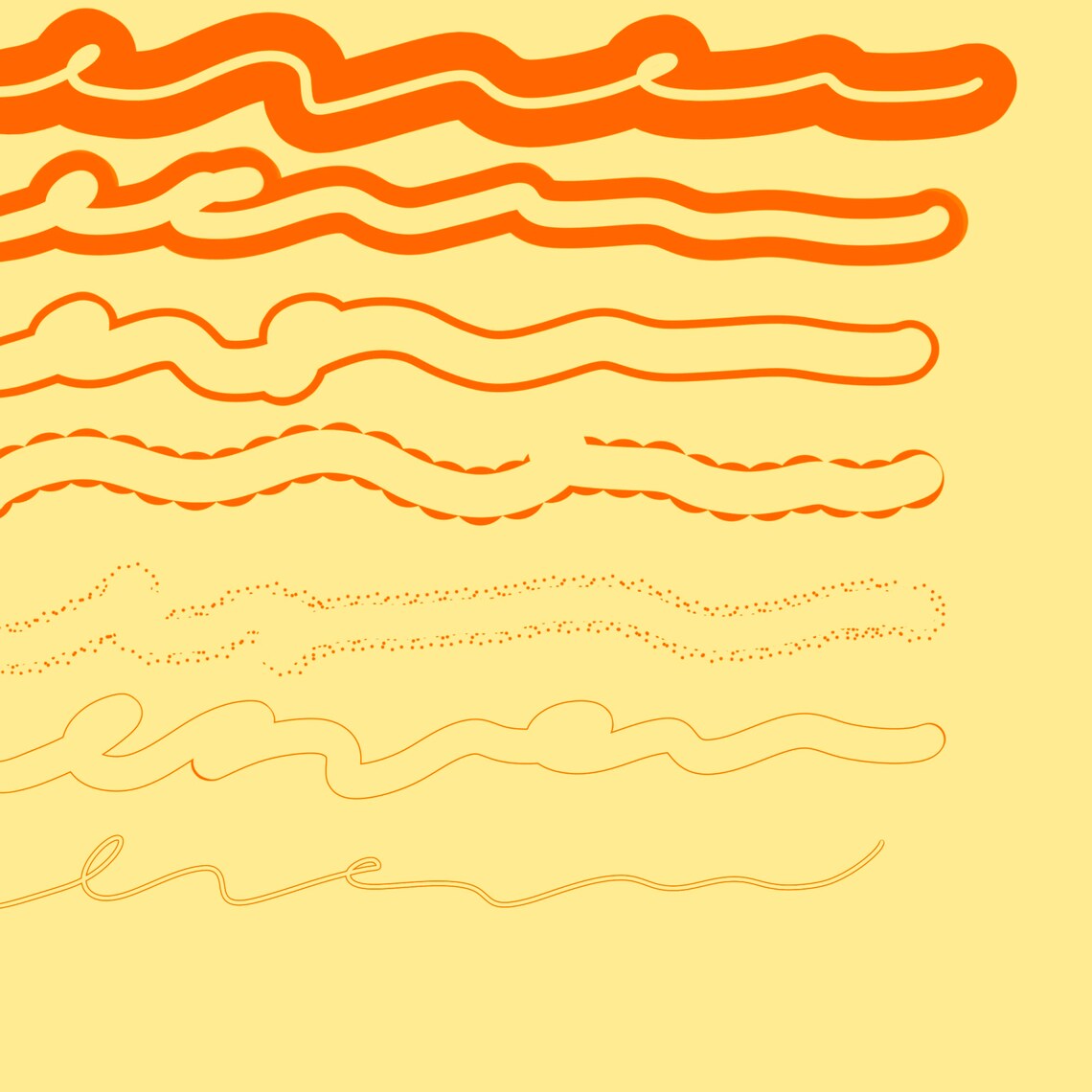 Outline Brush Set Procreate Brushes Procreate Brush Guide Etsy