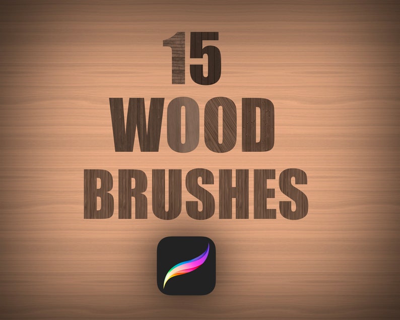 Wood Texture Brush Set Procreate Texture Brushes Texture Etsy