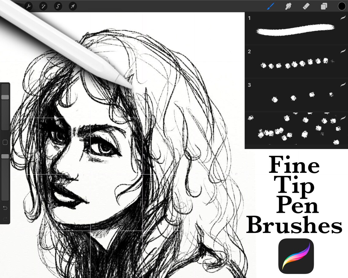 Procreate Ballpoint Brush Set Procreate Brushes Procreate Etsy