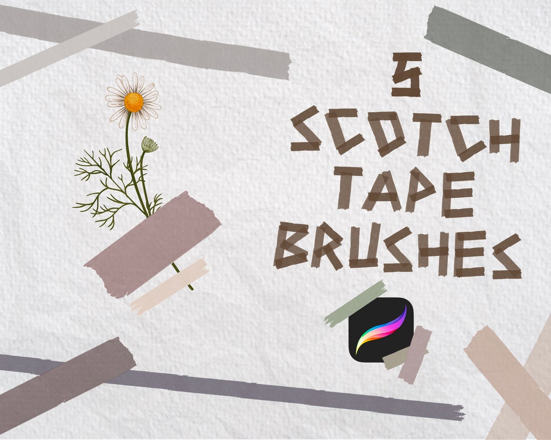 Procreate Tape Brush Set Procreate Scotch Tape Brushes Etsy