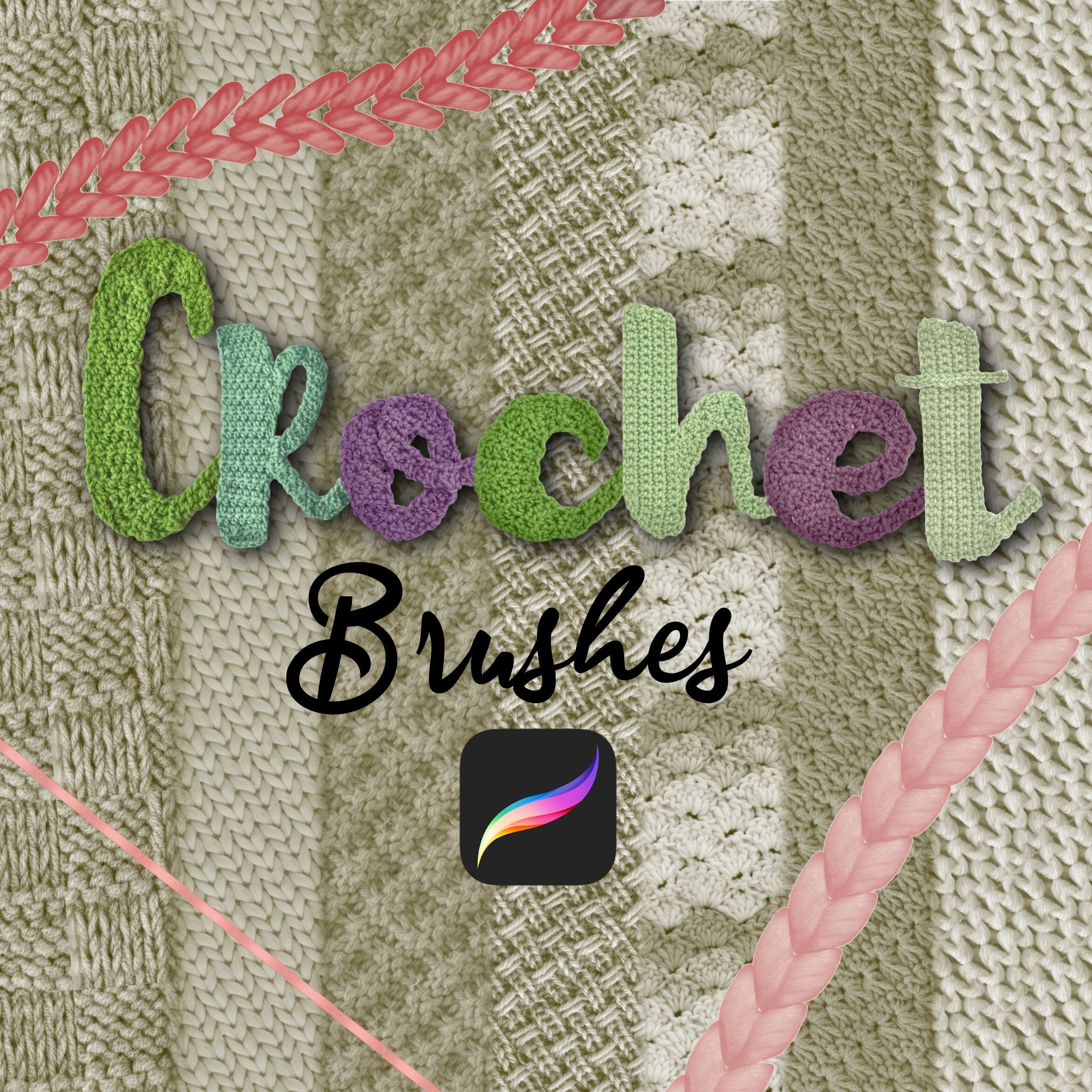 21 Procreate Crochet Brush Set Knit Brushes Procreate Etsy