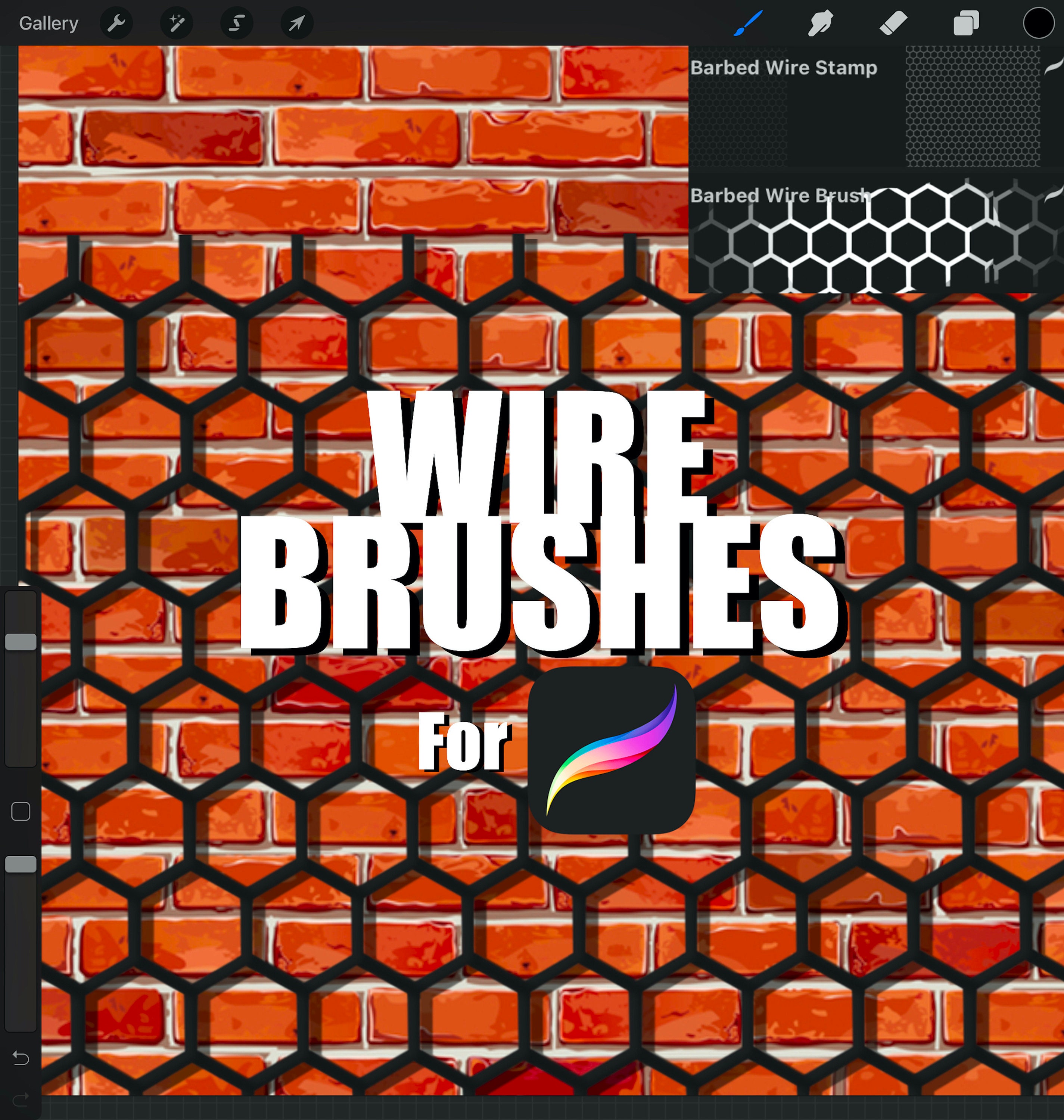 Wire Brush Set Barbed Wire Brushes Procreate Brushes Wire Etsy