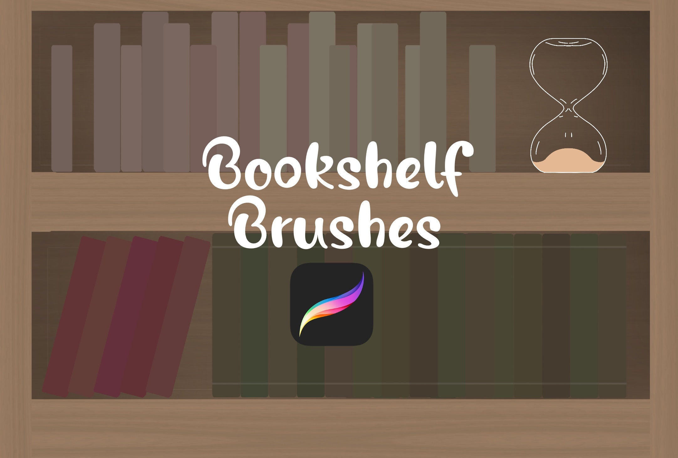 10 Bookshelf Brush Set Procreate Book Brushes Procreate Etsy