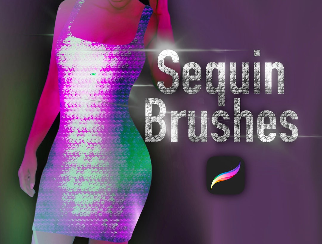 Procreate Sequin Brush Set, Procreate Brushes, Sequin Brush, Fashion