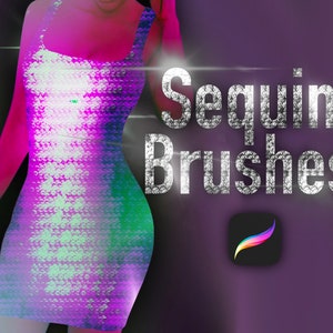 Procreate Sequin Brush set, Procreate Brushes, Sequin Brush, Fashion Brush, Procreate brush set, Brushes for Procreate, Brush Sets