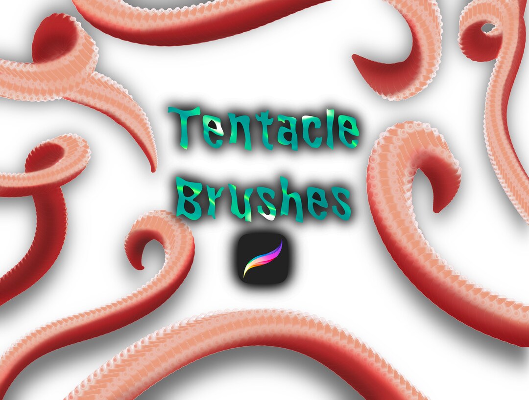 Procreate Tentacle Brush Set, Tentacle Brushes, Procreate Snake Scale
