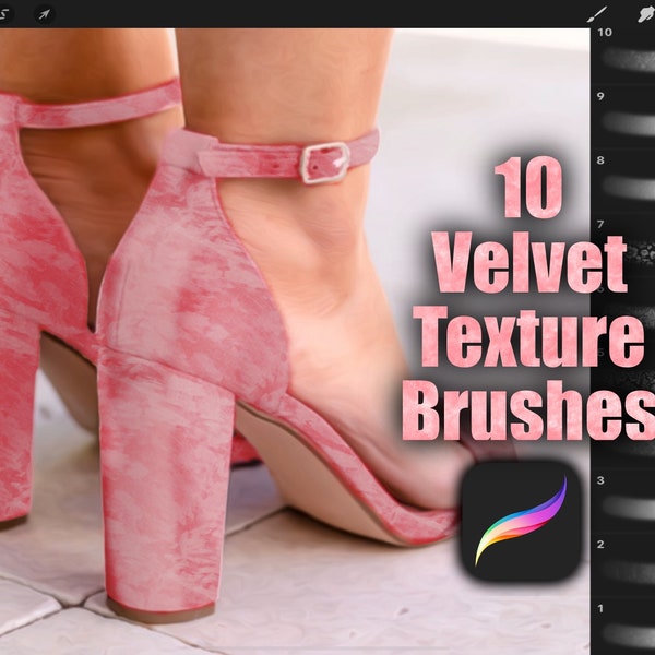 Procreate Velvet Fabric Brush set, Procreate Brushes, Velvet Brush, Textile Brush, Fashion Brush, Procreate brush set, Brushes for Procreate