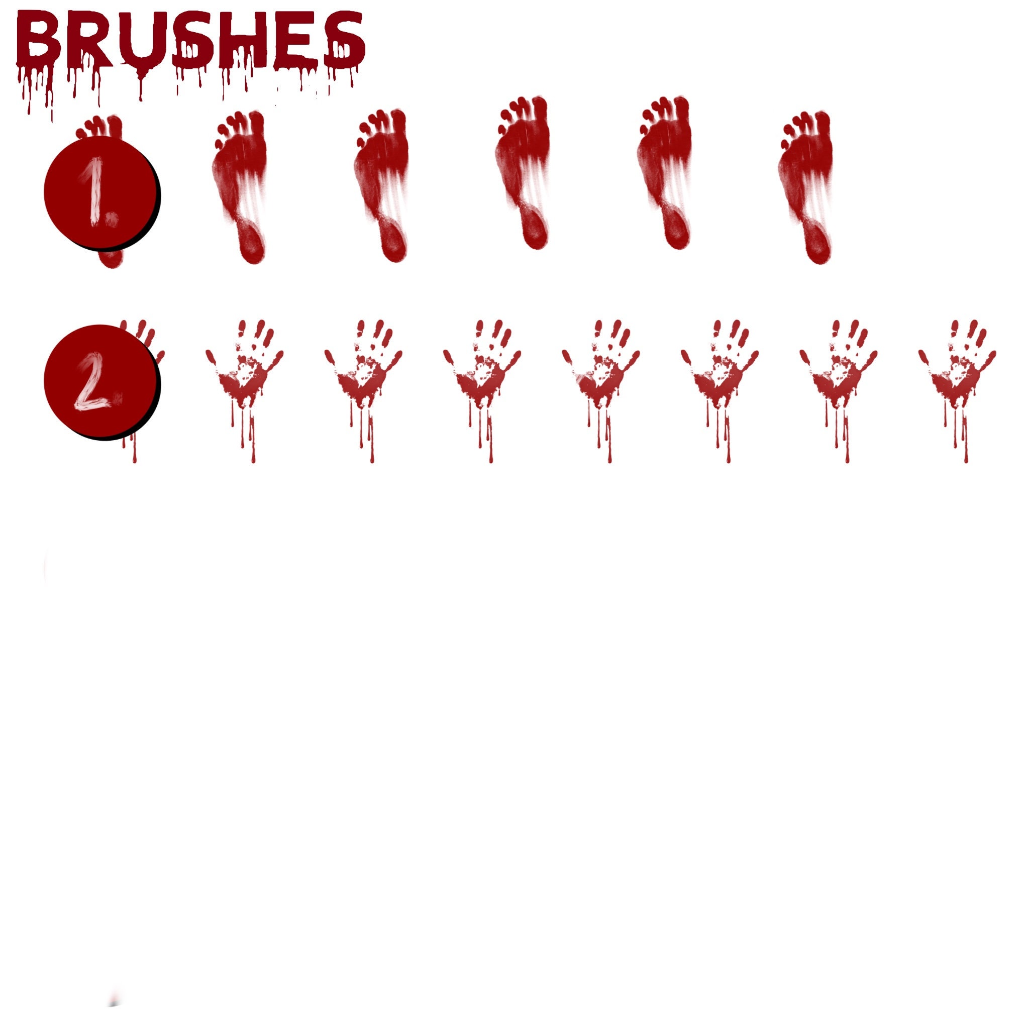 Halloween Brush Set Blood Brush Set Procreate Brush Set Etsy