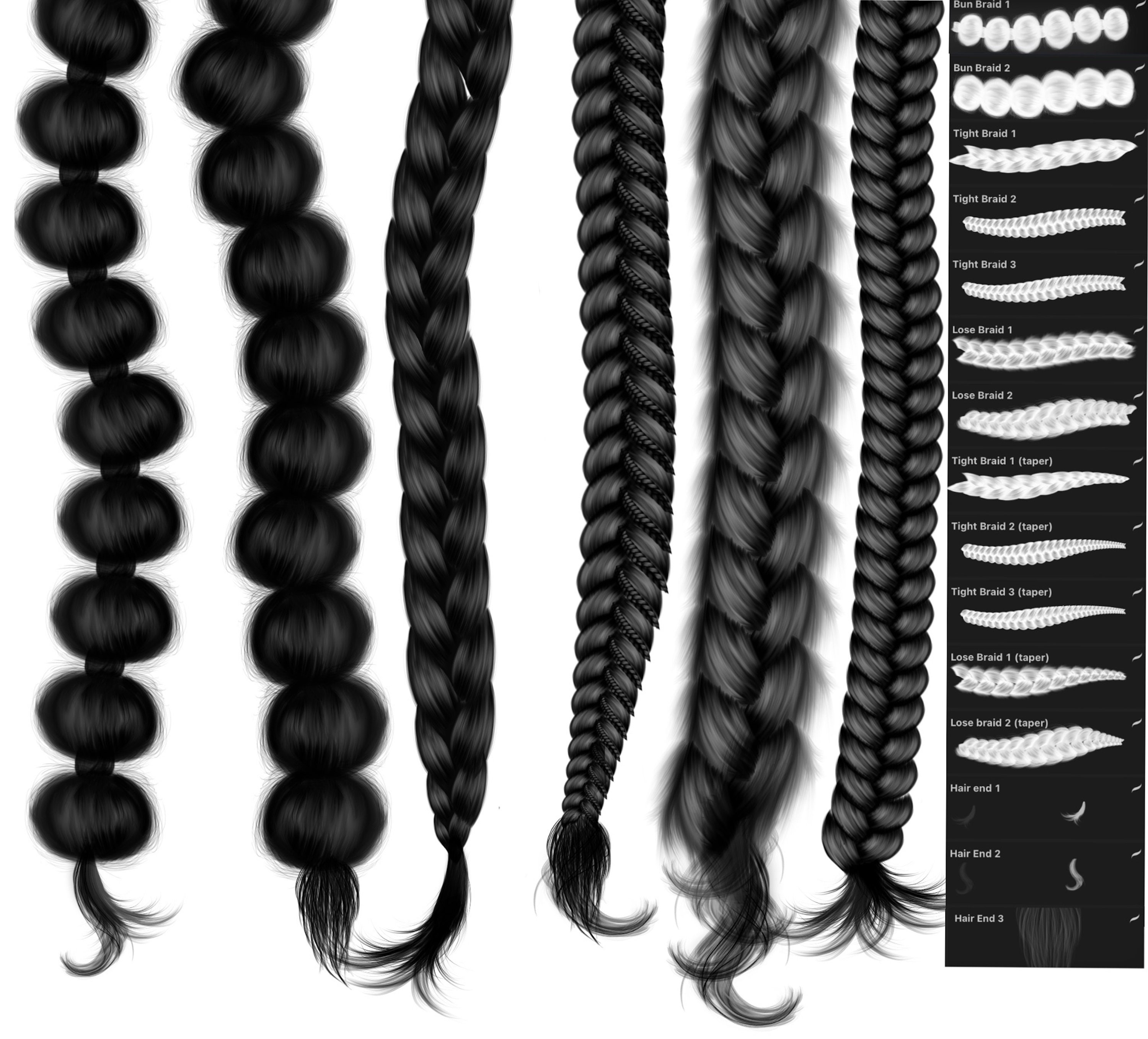 hair brushes procreate hair brushes procreate