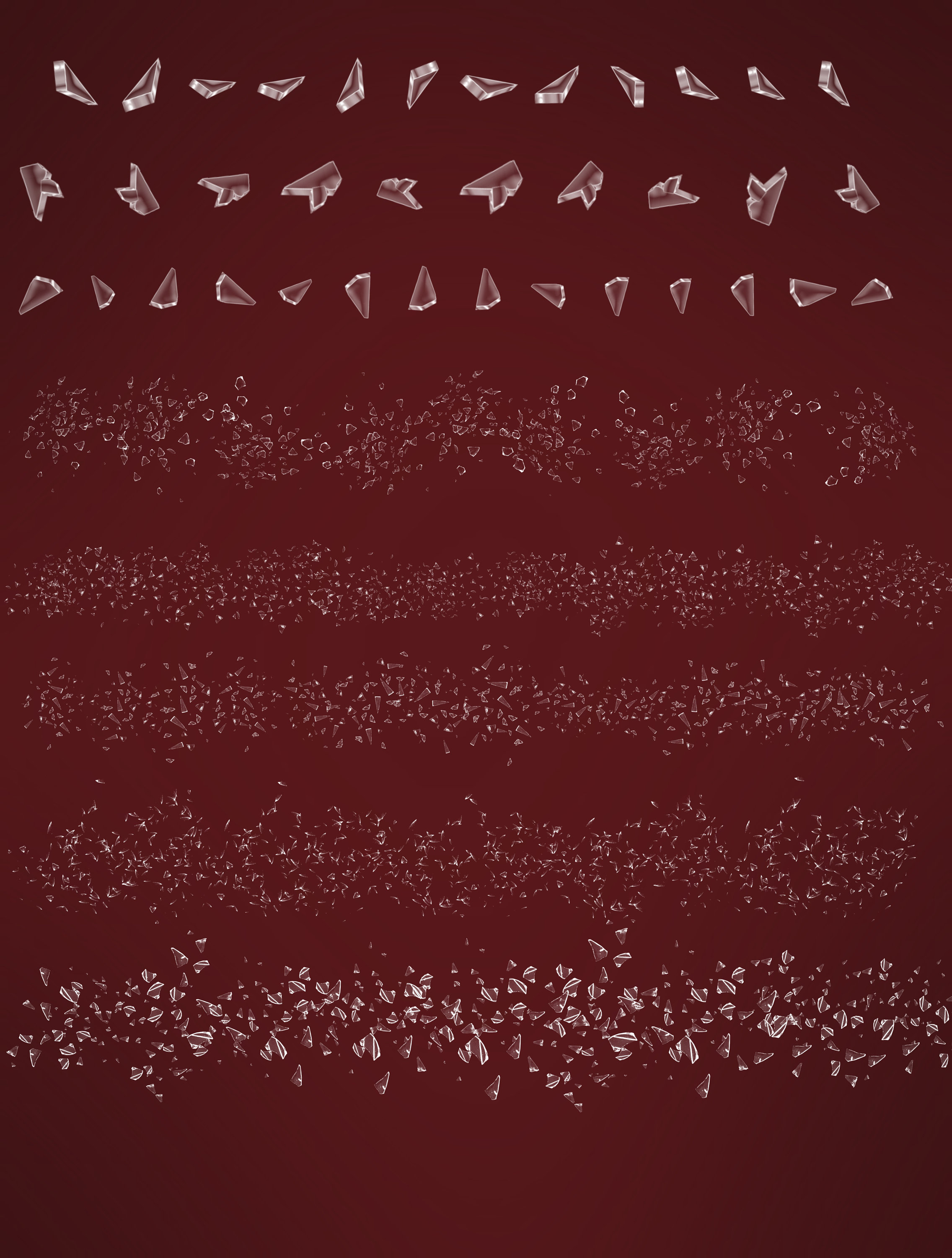 8 Shattered Glass Brushes Broken Glass Brushes Procreate Etsy