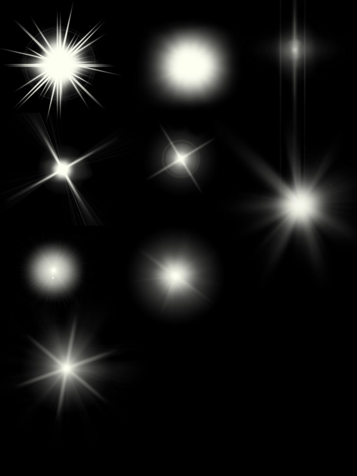 Lens Flare Brush Set Light Brush Procreate Stamp Set Etsy