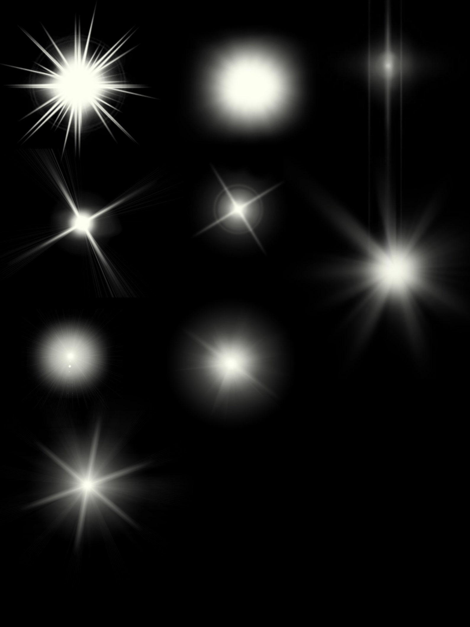 Lens Flare Brush Set Light Brush Procreate Stamp Set Etsy