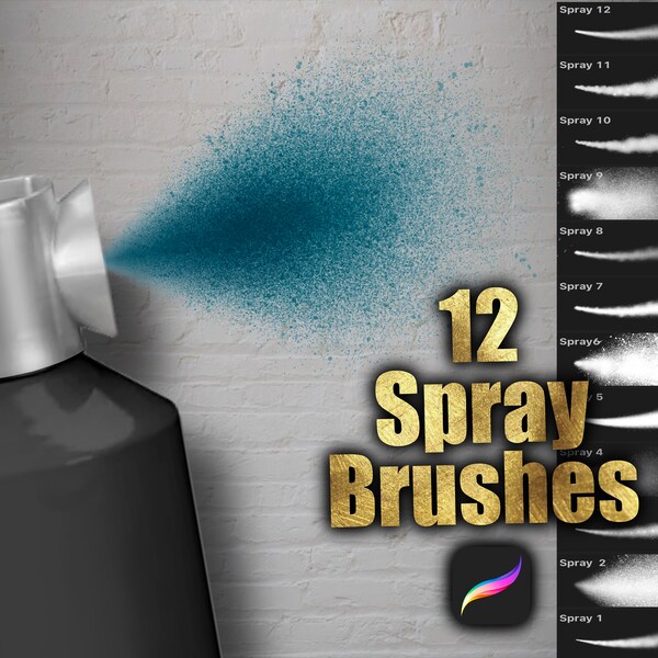 Spray Brush set, Procreate Brush, Spray Paint Brushes, Paint Brushes, Procreate Brushes, Procreate Brush Set, Brushes for Procreate