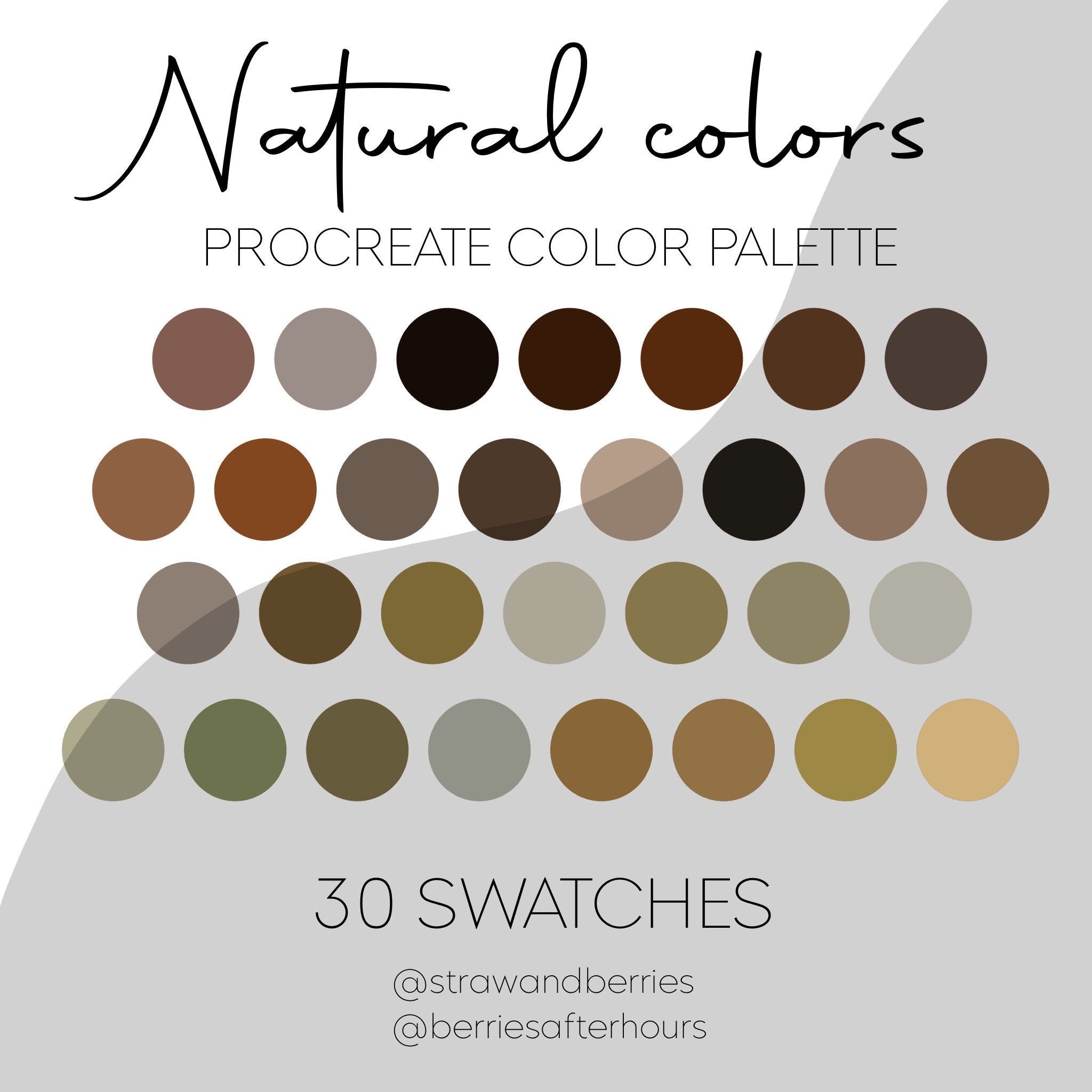 Nature Palette Procreate Color Palette Procreate Palette - Etsy