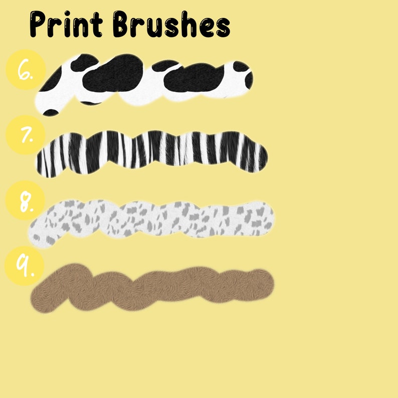 33 Procreate Animal Brush Set Fur Brush Set Fur Brushes Etsy