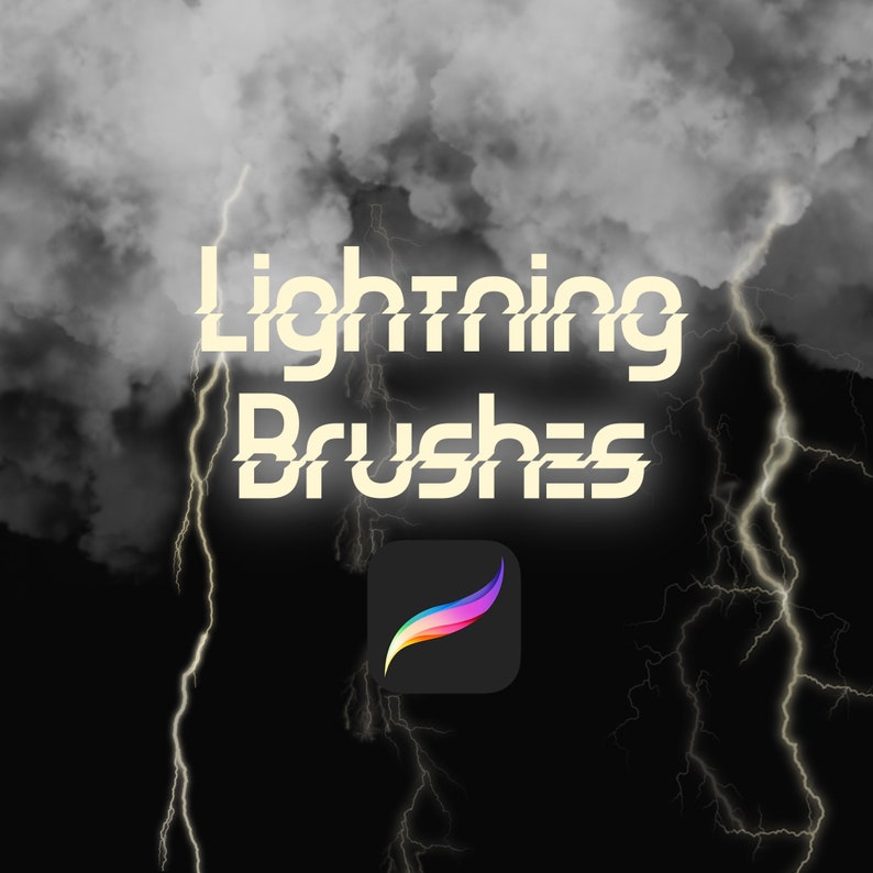 Lightning Brush Set Art Tool Element Brushes Procreate Etsy