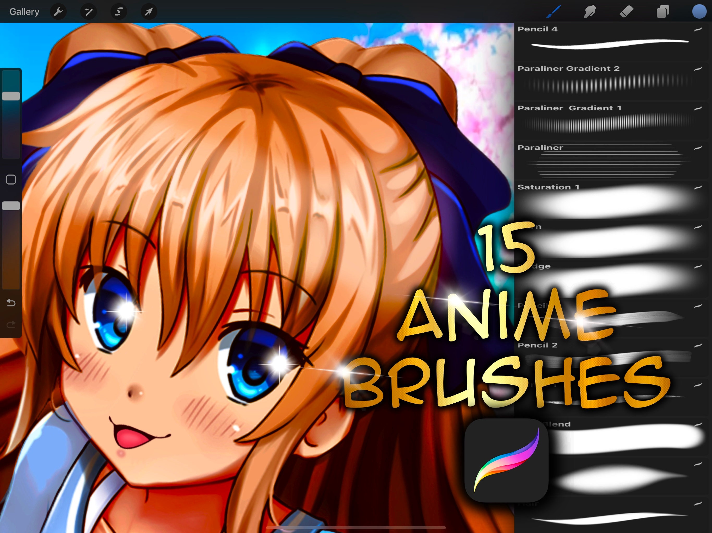 Anime Brush Set Cartoon Brushes Anime Brushes Procreate Etsy