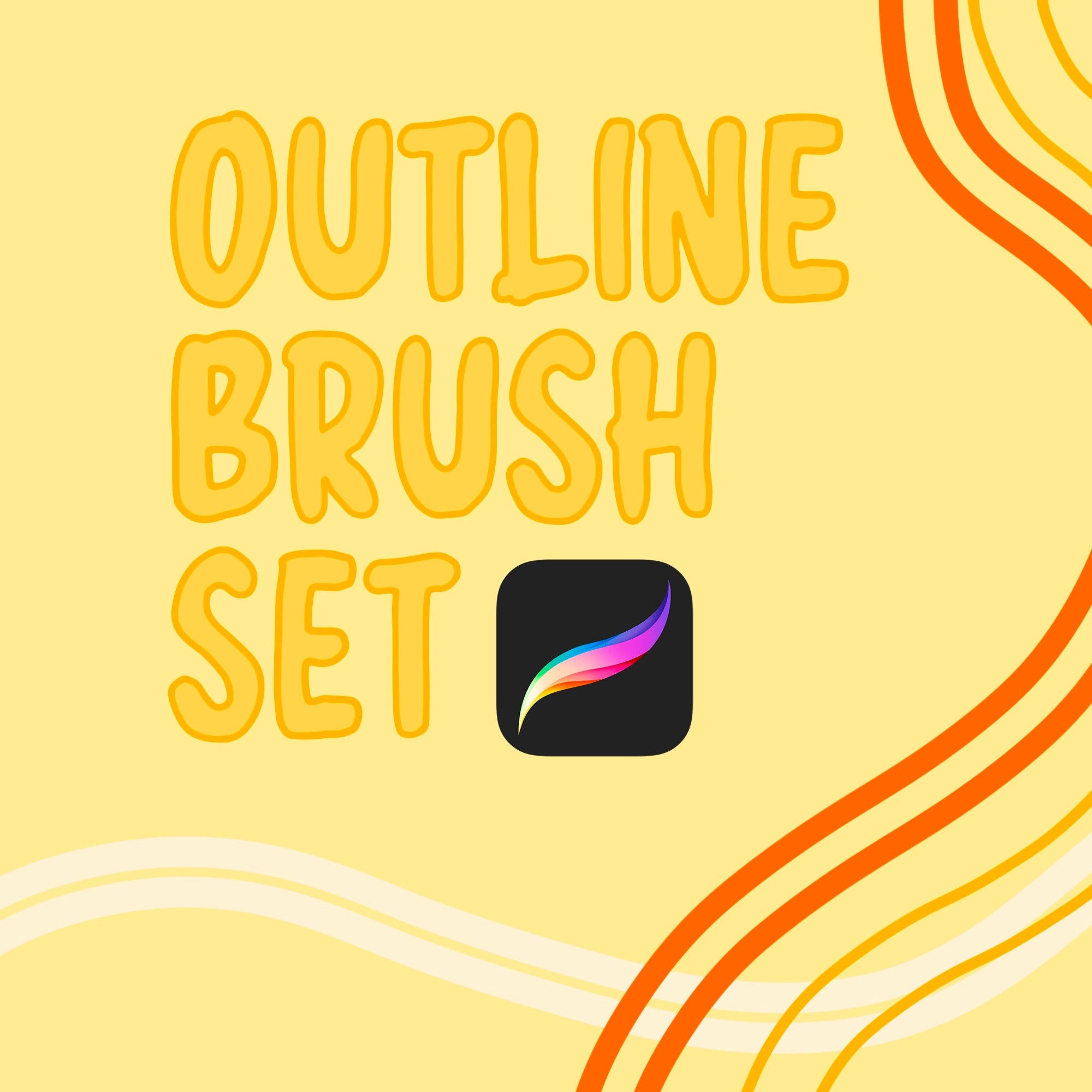 Outline Brush set Procreate Brushes Procreate Brush Guide Etsy
