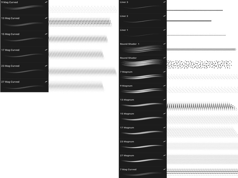 Tattoo Brush set Stipple Brushes Etsy