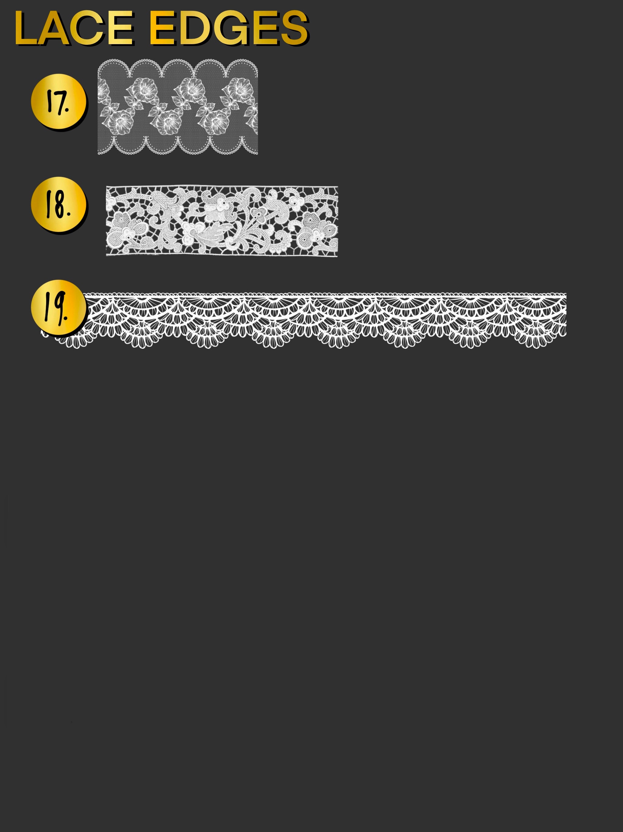 Procreate Lace Brush set Procreate Brushes Textile Brush Etsy