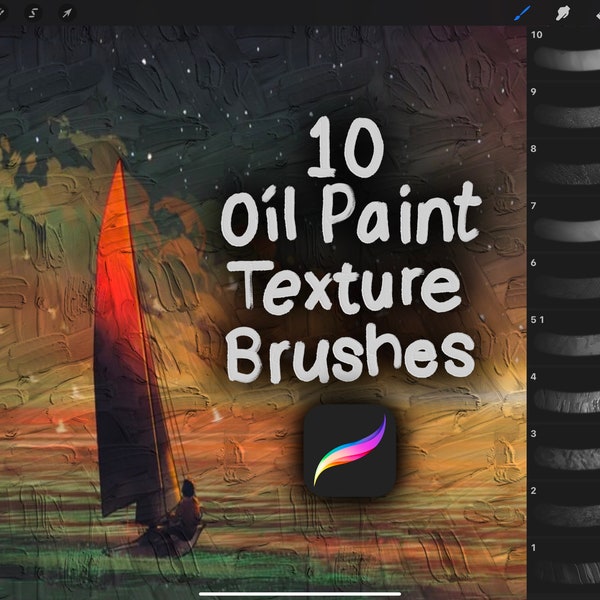 Oil Paint Brush set, Procreate Texture Brushes, Texture Brush, Procreate Brushes, Portrait Brush, Procreate brush set, Brushes for Procreate