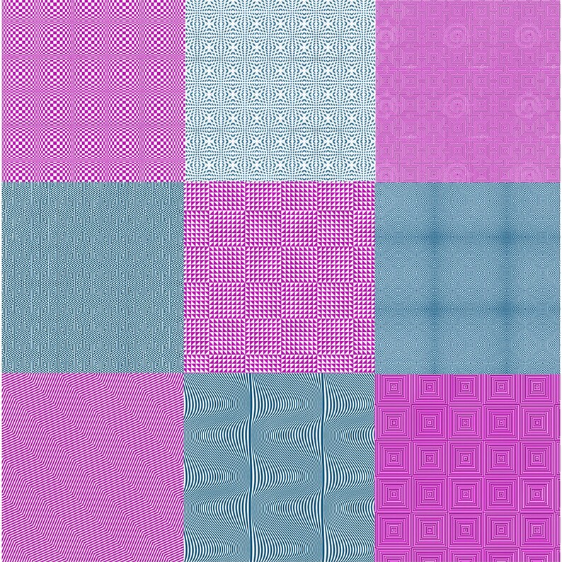 33 Optical Illusions Brush Set Procreate Trippy Brushes Etsy