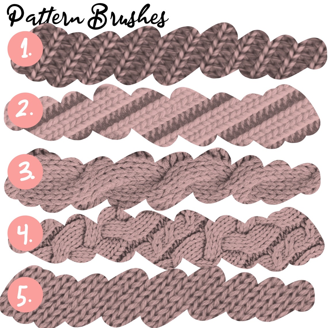 21 Procreate Crochet Brush Set Knit Brushes Procreate Etsy