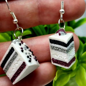 Asexual / Demi Pride Cake Earrings – Handmade LGBTQIA+ Pride Jewelry, Demisexual and Ace Accessories