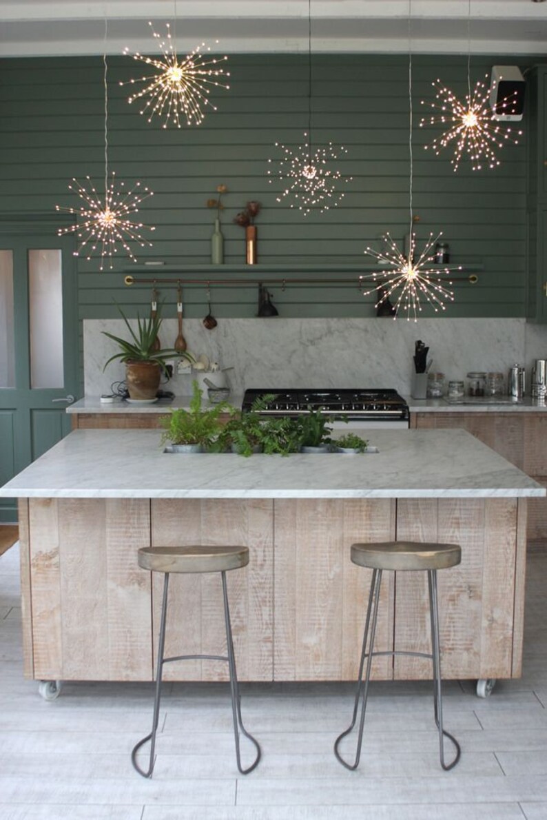 Hanging Starburst Fairy Lights Etsy UK