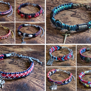 Handmade superhero inspired macramé friendship bracelets, unique braided geeky bracelets