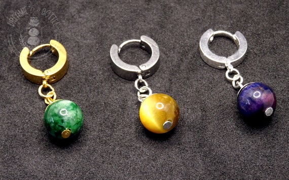 Potara Earrings Dark Green Earrings Inspired by Dragon Ball 