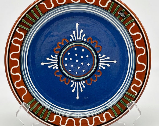 Vintage Nittsjo Sweden Redware Pottery Wall Hanging 10 Plate Etsy