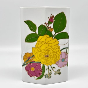 Rosenthal Studio-Linie Floral Porcelain Vase By W. Bauer German Vintage Art Nouveau