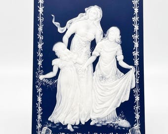 Mother With Children Cameo Plaque, Villeroy & Boch, Germany