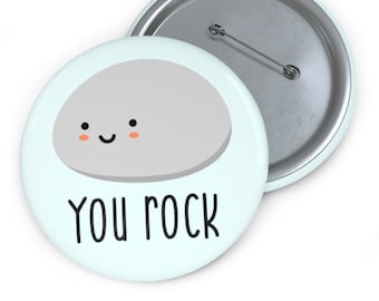 You Rock Encouragement Pin, You Rock Kawaii Button