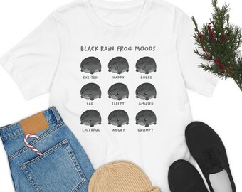 Grumpy Black Rain Frog Moods Camiseta