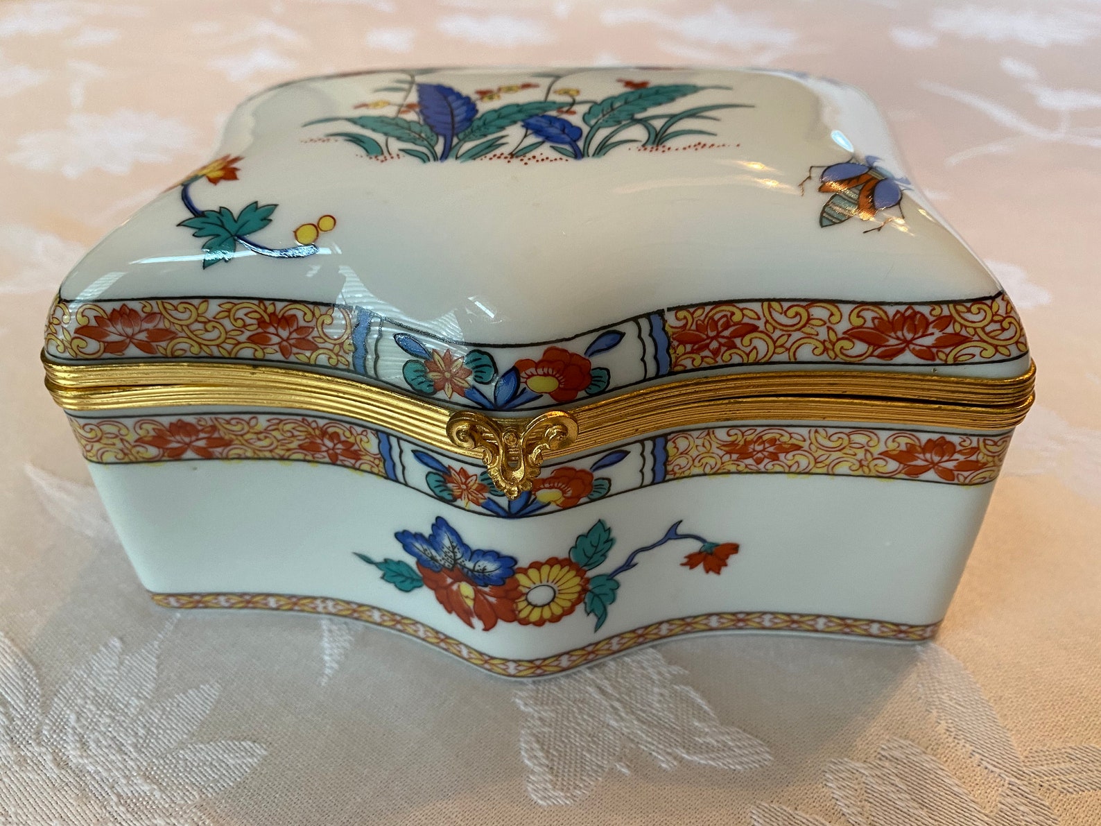 LIMOGES Porcelain Jewelry Box Etsy