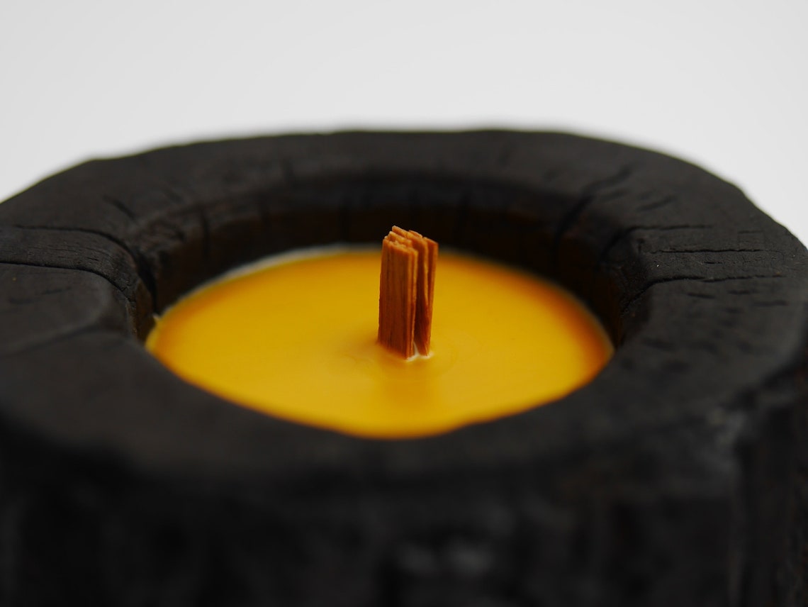 Interior scented candle in wood Volcano M series Etsy