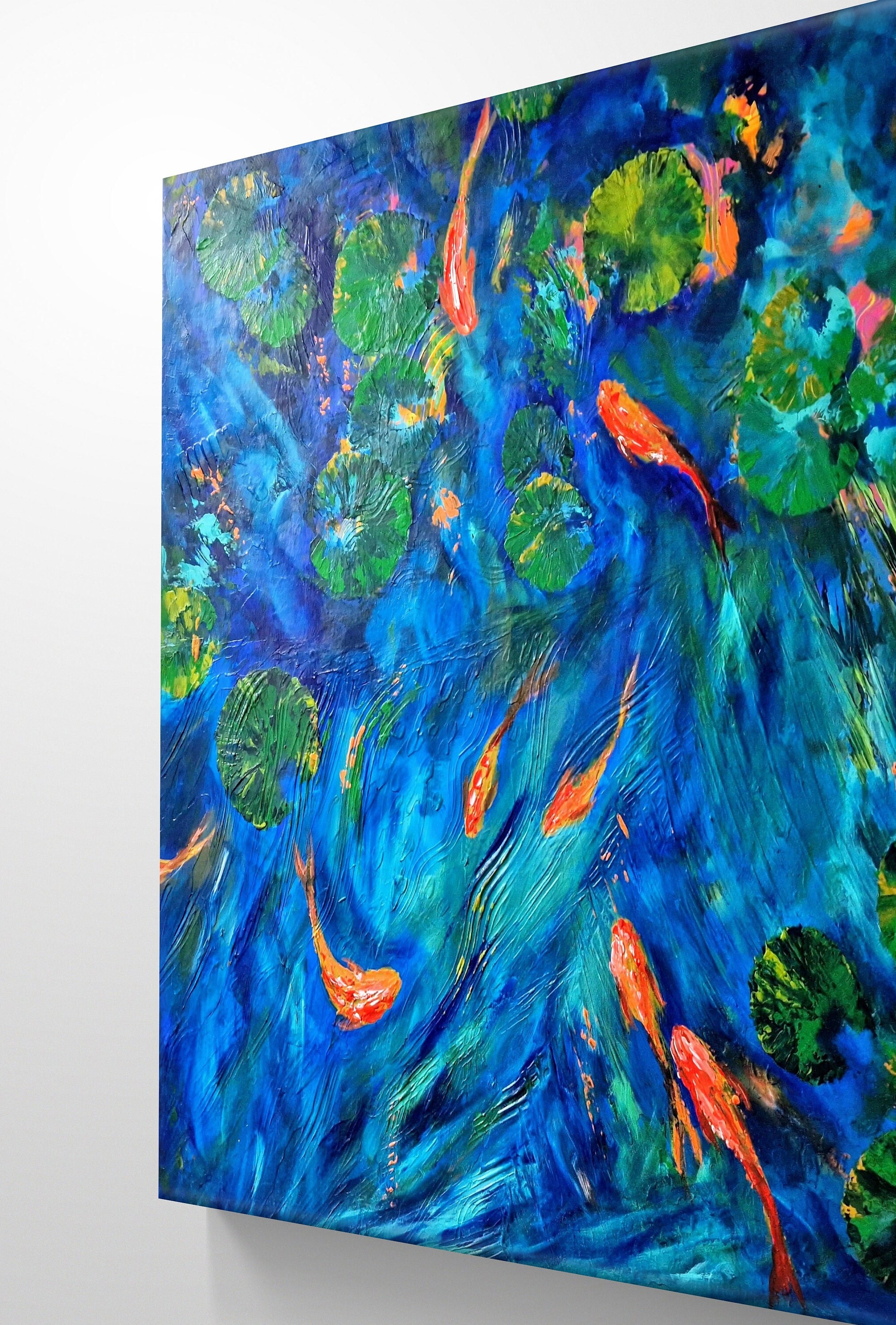 Koi Fish Vase, Wall Decor, Minimalist Decor, Fish Tank Decoration, Old