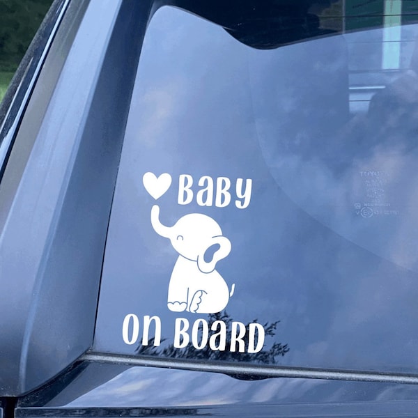 Elephant Car Decal Etsy