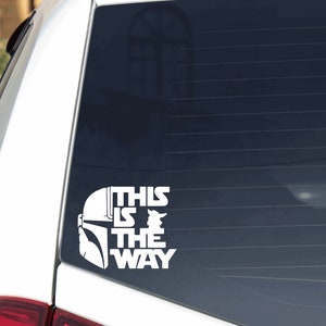 This Is The Way Helmet Mandalorian Vinyl Decal