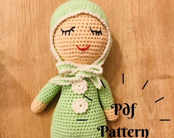 Amigurumi Sleeping Doll Crochet Pattern, Beginner Friendly (PDF)