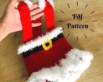 Crochet Christmas Baby Dress Pattern, Santa Outfit (PDF Pattern)