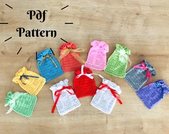 Crochet Mother's Day Gift Bag Pattern with Letters (PDF Pattern)